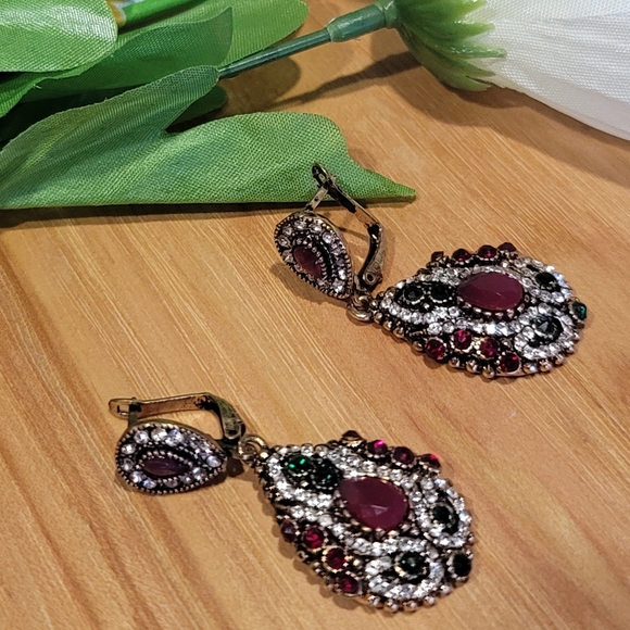 Turkish Vintage Looking Jewelry Set forWomen,NEW,2pcAntique,Wedding,HandmadeGift - Picture 4 of 5